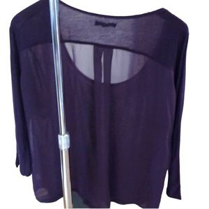 American Eagle Outfitters size XL purple scoop top neck , semi sheer back